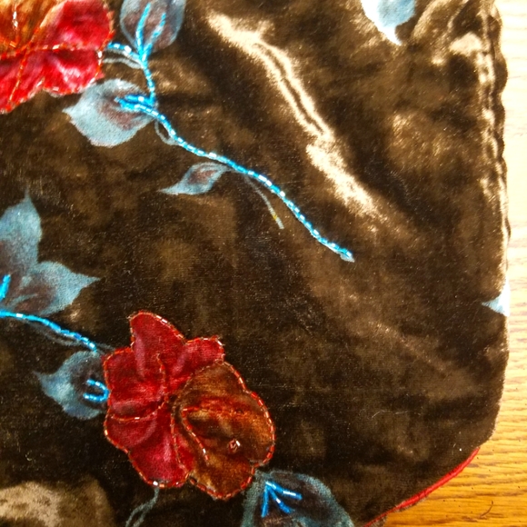 Christian Livingston Collection Velvet Bead Embellished Handcrafted Bag - Picture 2 of 5